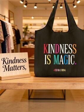 "Kindness Is Magic" Black Tote Bag